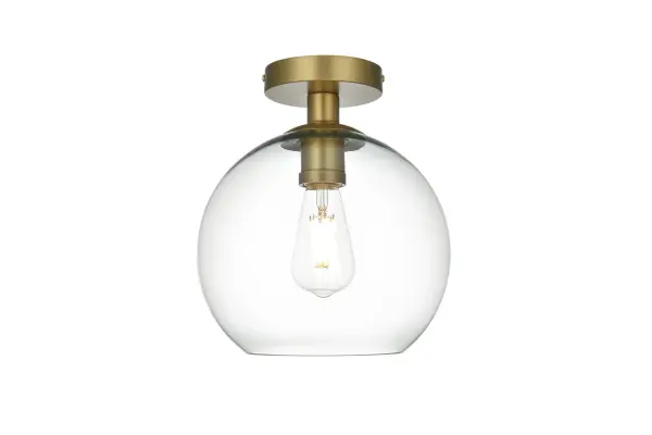Dimensions
Length: 10"
Width: 10"
Height: 11"
Wire Length: 11"
Specifications
Assembly Required: No
Bulb Included: Not Included
Dimmable: Yes
Distressed Finish: No
Dry/Wet/Damp: Dry
ETL: YES
Finish (Color): Satin Gold and Clear
Fixture Material: Iron and Glass
Hardware Finish: Satin Gold
Harware Material: Iron
Max/Nominal Watt: 40W
Number of Lights: 1
Product Type: Flush Mounts
Product Warranty: 1 year limited
Socket Type: E26
UL & ULC Standard: No
Voltage: 110V - 125V
Wattage/Bulb: 40W
Weight: 2
Wire Included: Yes
Shipment type: Small parcel