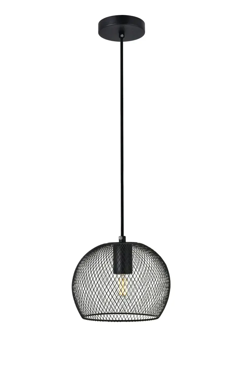 Keller One Light Pendant in Black