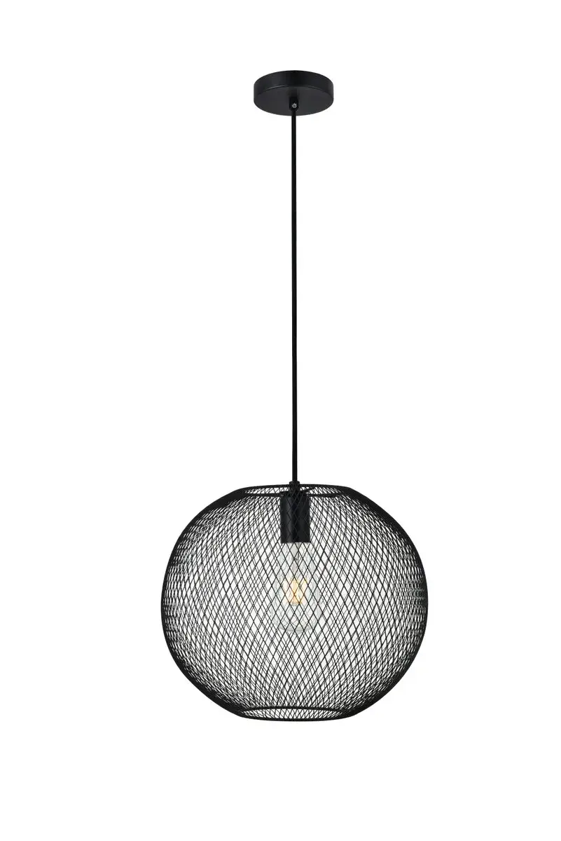 Keller One Light Pendant in Black
