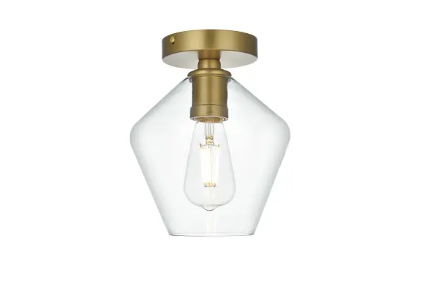 Dimensions
Length: 8"
Width: 8"
Height: 9"
Wire Length: 11"
Specifications
Assembly Required: No
Bulb Included: Not Included
Dimmable: Yes
Distressed Finish: No
Dry/Wet/Damp: Dry
ETL: YES
Finish (Color): Satin Gold and Clear
Fixture Material: Iron and Glass
Hardware Finish: Satin Gold
Harware Material: Iron
Max/Nominal Watt: 40W
Number of Lights: 1
Product Shape: Diamond
Product Type: Flush Mounts
Product Warranty: 1 year limited
Socket Type: E26
UL & ULC Standard: No
Voltage: 110V - 125V
Wattage/Bulb: 40W
Weight: 2
Wire Included: Yes
Shipment type: Small parcel