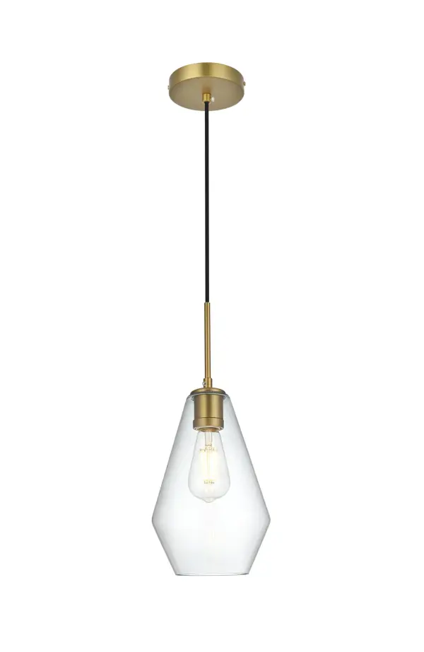 Dimensions
Chain/Rod Length: 60"
Length: 7"
Width: 7"
Height: 12"
Maximum Height: 72.2"
Wire Length: 60"
Specifications
Assembly Required: No
Bulb Included: Not Included
Dimmable: Yes
Distressed Finish: No
Dry/Wet/Damp: Dry
ETL: YES
Finish (Color): Satin Gold and Clear
Fixture Material: Iron and Glass
Hanging Device: Cord
Hardware Finish: Satin Gold
Harware Material: Iron
Max/Nominal Watt: 40W
Number of Lights: 1
Product Shape: Diamond
Product Type: Pendants
Product Warranty: 1 year limited
Socket Type: E26
UL & ULC Standard: No
Voltage: 110V - 125V
Wattage/Bulb: 40W
Weight: 2
Wire Included: Yes
Shipment type: Small parcel