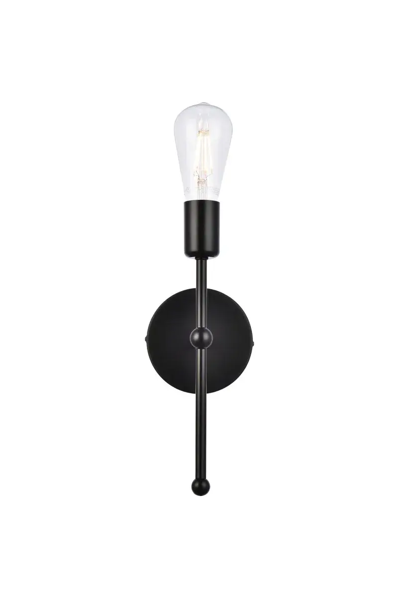 Keely One Light Wall Sconce in Black