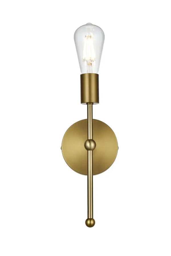 Dimensions
Length: 5"
Width: 5"
Height: 12"
Extension: 4"
Wire Length: 11"
Specifications
Assembly Required: No
Bulb Included: Not Included
Dimmable: Yes
Distressed Finish: No
Dry/Wet/Damp: Damp
ETL: YES
Finish (Color): Satin Gold
Fixture Material: Iron
Hardware Finish: Satin Gold
Harware Material: Iron
Max/Nominal Watt: 40W
Number of Lights: 1
Product Type: Vanity Lights
Product Warranty: 1 year limited
Socket Type: E26
UL & ULC Standard: No
Voltage: 110V - 125V
Wattage/Bulb: 40W
Weight: 1
Wire Included: Yes
Shipment type: Small parcel