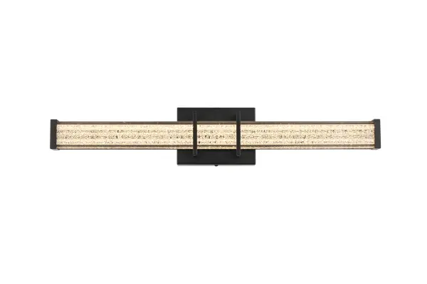 Dimensions
Width: 24"
Height: 4"
Extension: 6"
Wire Length: 8"
Specifications
Assembly Required: Yes
Bulb Included: Yes
Bulb Shape: LED Strip
CRI: 80
Dimmable: Yes
Distressed Finish: No
Dry/Wet/Damp: Damp
ETL: Yes
Finish (Color): Black
Fixture Material: Iron and Acrylic
Hardware Finish: Black
Harware Material: Iron
Lumens: 1190
Number of Lights: 1
Product Shape: Rectangle
Product Type: Wall Sconce
Product Warranty: 1 year limited
Socket Type: LED
UL & ULC Standard: No
Voltage: 110V - 125V
Wattage/Bulb: 14W
Watts: 14W
Weight: 3
Wire Included: Yes
Shipment type: Small parcel