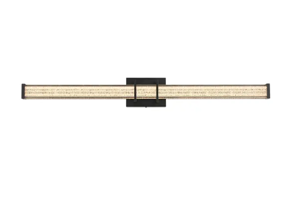 Dimensions
Width: 36"
Height: 4"
Extension: 12"
Wire Length: 8"
Specifications
Assembly Required: Yes
Bulb Included: Yes
Bulb Shape: LED Strip
CRI: 80
Dimmable: Yes
Distressed Finish: No
Dry/Wet/Damp: Damp
ETL: Yes
Finish (Color): Black
Fixture Material: Iron and Acrylic
Hardware Finish: Black
Harware Material: Iron
Lumens: 2400
Number of Lights: 1
Product Shape: Rectangle
Product Type: Wall Sconce
Product Warranty: 1 year limited
Socket Type: LED
UL & ULC Standard: No
Voltage: 110V - 125V
Wattage/Bulb: 24W
Watts: 24W
5
Wire Included: Yes
Shipment type: Small parcel