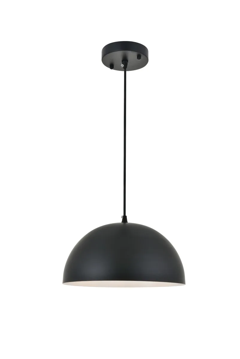 Forte One Light Pendant in black