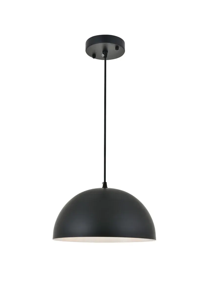 Forte One Light Pendant in Black