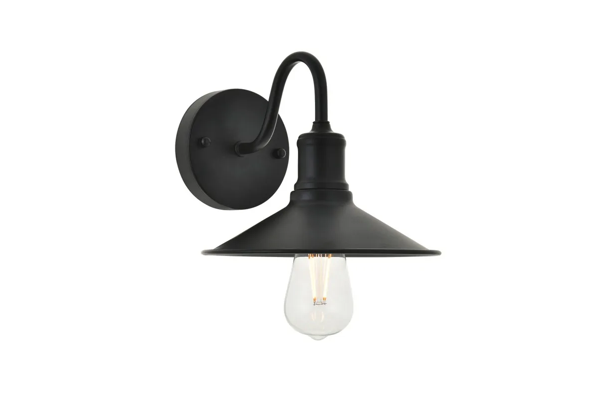 Etude One Light Wall Sconce in black