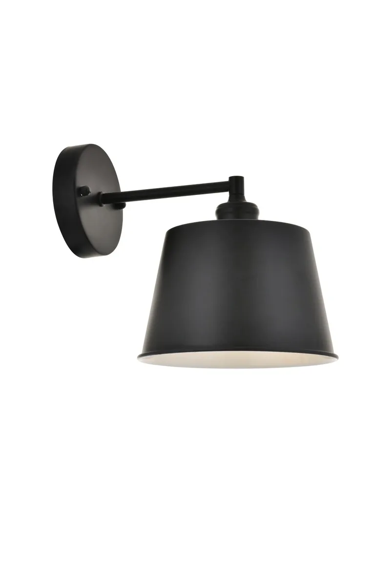 Nota One Light Wall Sconce in black