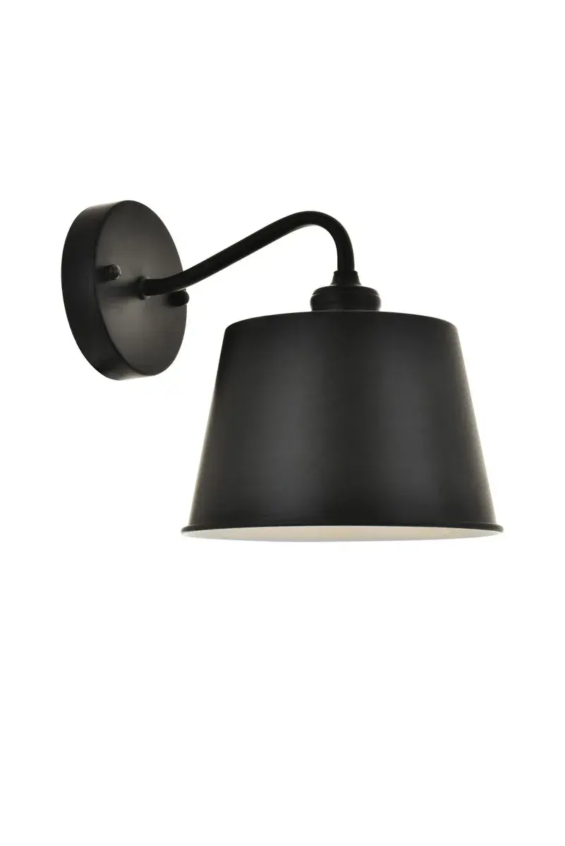 Nota Single Light Wall Sconce in Black