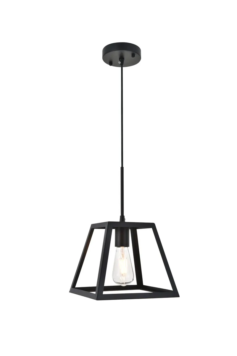 Resolute One Light Pendant in black