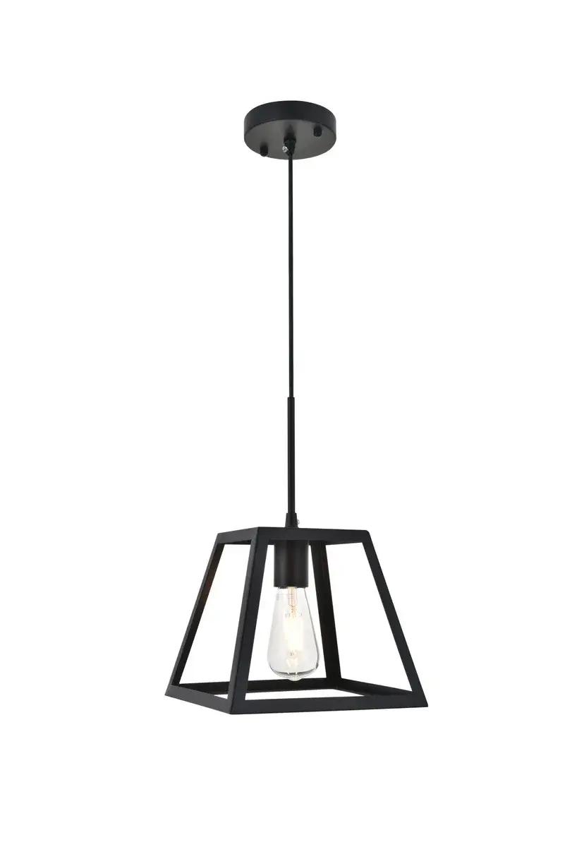 Resolute One Light Pendant in Black