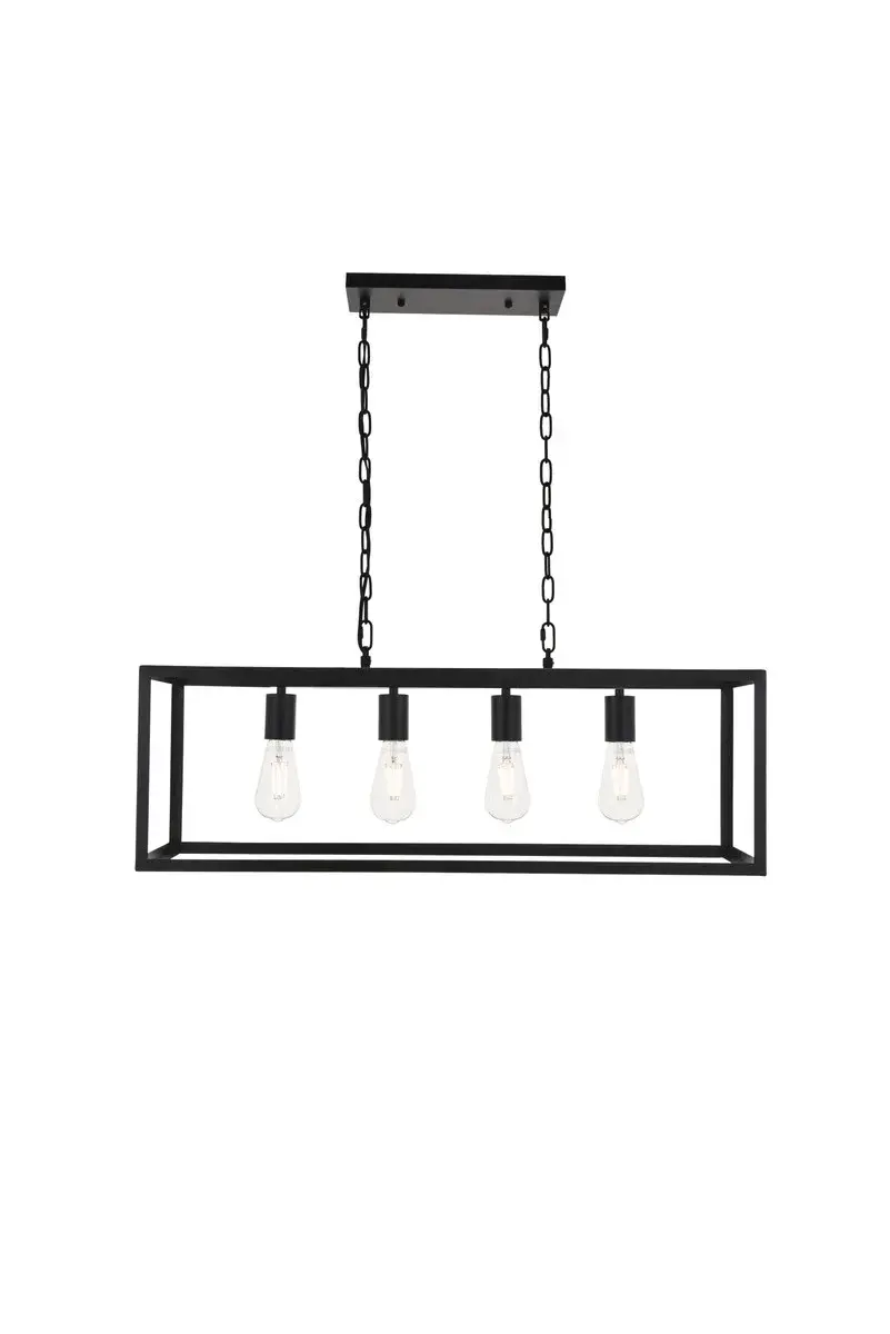 Resolute 4-Light Linear Pendant in Black