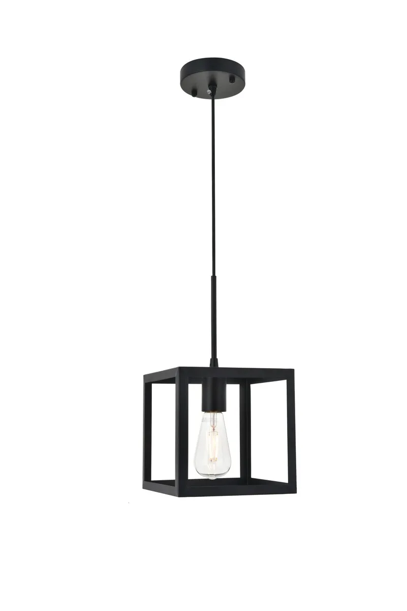 Resolute One Light Pendant in black