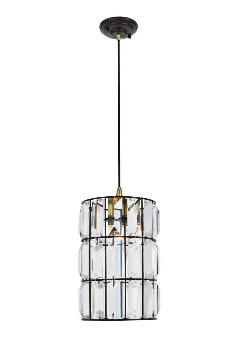 Blair One Light Crystal Pendant in Oil Rubbed Bronze