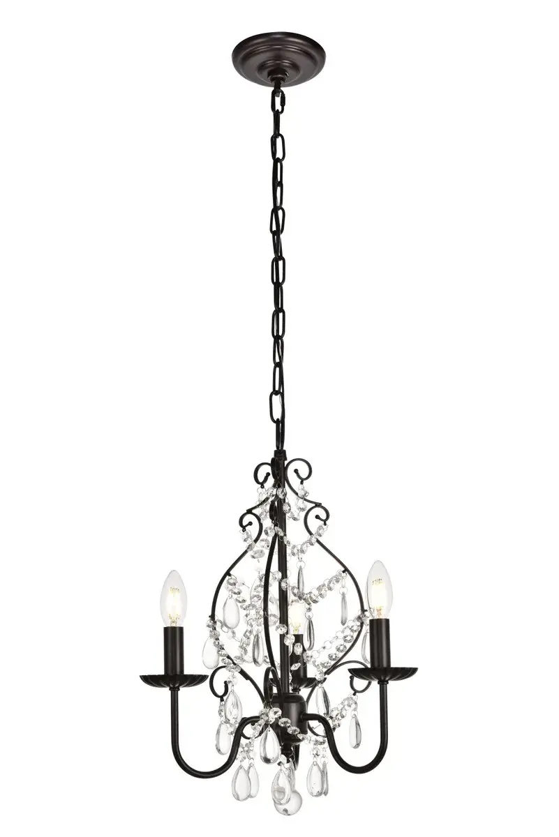Blaise 3-Light Crystal Pendant in Oil Rubbed Bronze