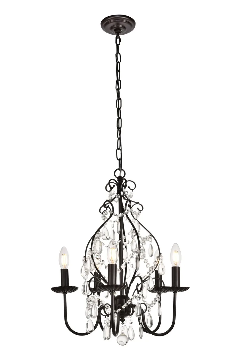 BLAISE Five Light Pendant in Oil rubbed bronze