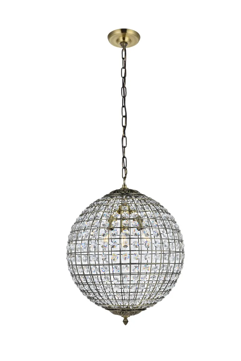 Earlene Three Light Pendant in Antique Bronze