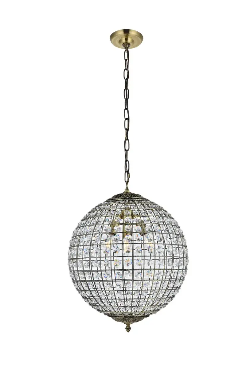Earlene Three Light Pendant in Antique Bronze