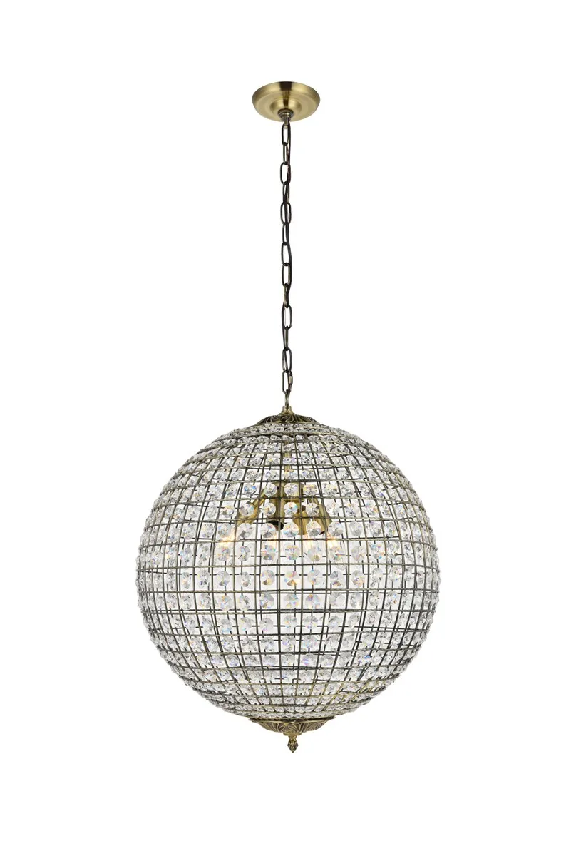 Earlene Four Light Pendant in Antique Bronze