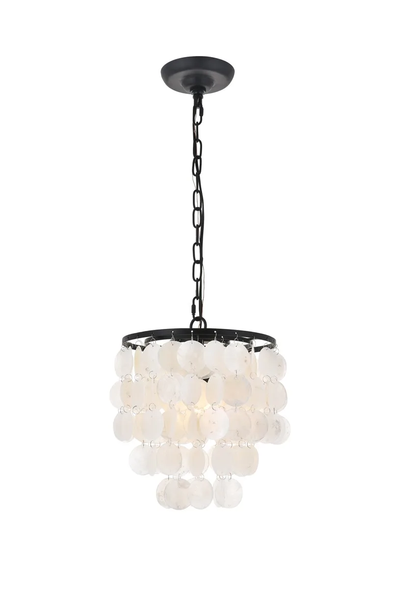 Selene One Light Pendant in Black and White