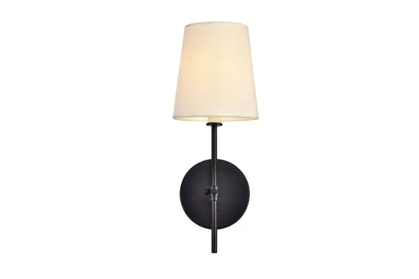 Mel One Light Wall Sconce in Black