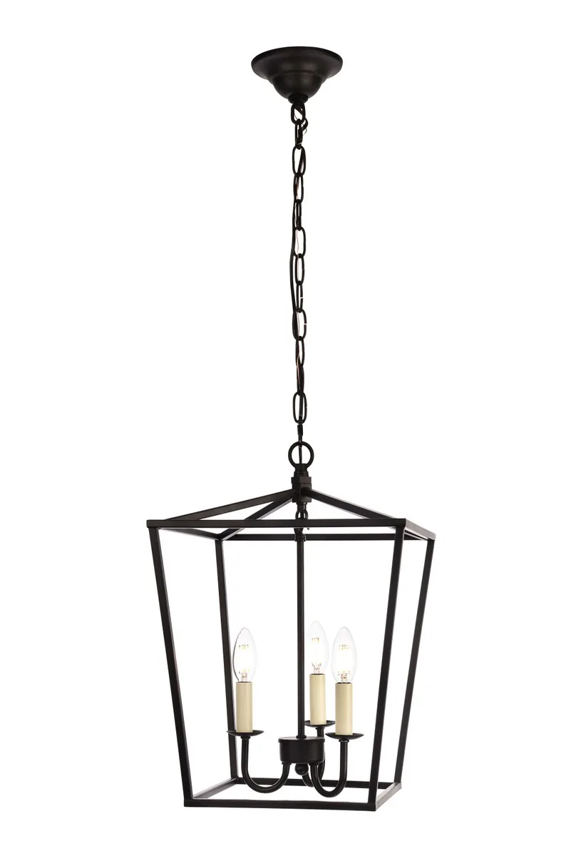 Maddox Three Light Pendant in Black