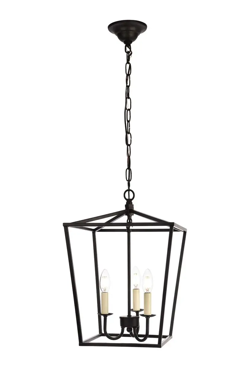 Maddox Three Light Pendant in Black