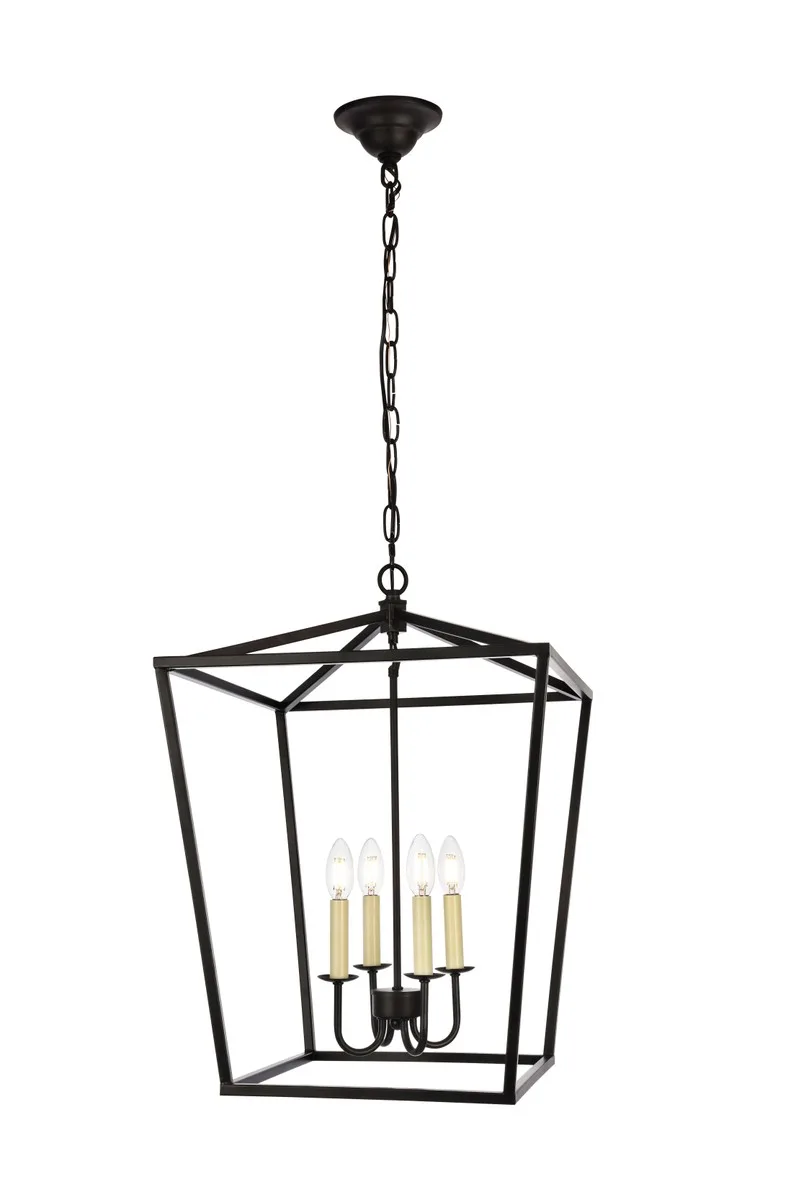 Maddox Four Light Pendant in Black
