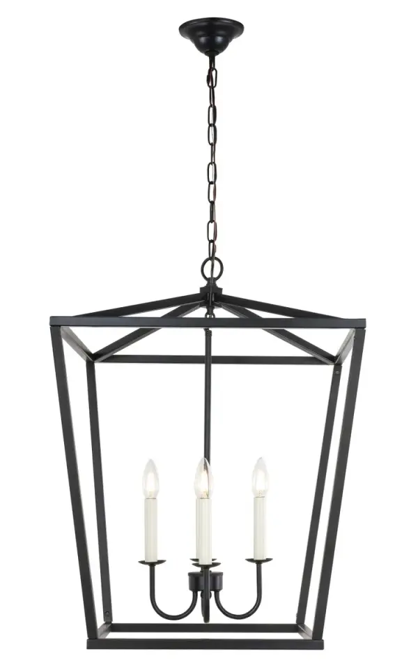 The Maddox Collection candle-style chandelier will bring you a sense of calm with a return to the simple life. Crafted with a vintage gold, vintageSilver, or black finish metal frame, four lights are held up from the center bar. Like a lantern that lights the way for those lost in the dark, this fixture will shine brightly and with a welcoming spirit, eager to greet those in your foyer, living room, or dining room (light bulbs not included). Collection: Maddox Rooms: living room, dining room, ktichen, bar Finish: Black Width: 20.00" Height: 26.60" Length: 20.00" Weight: 11.00 lb Chain: 59"Black Wire: 79" Black Canopy: 5.1"x2" Number of Bulbs: 4 Maximum Wattage: 40.00 W Bulb Type: B10 Bulb Base: E12 Dimmable Voltage: 110.00 V Material: Metal Country of Origin: China Safety Listing: ETL Safety Rating: Dry Title 20 Title 24 Manufacturer Warranty: 1 year limited Spec Sheet