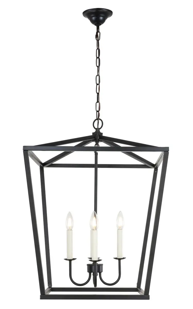 Maddox 4-Light Candle Chandelier in Black