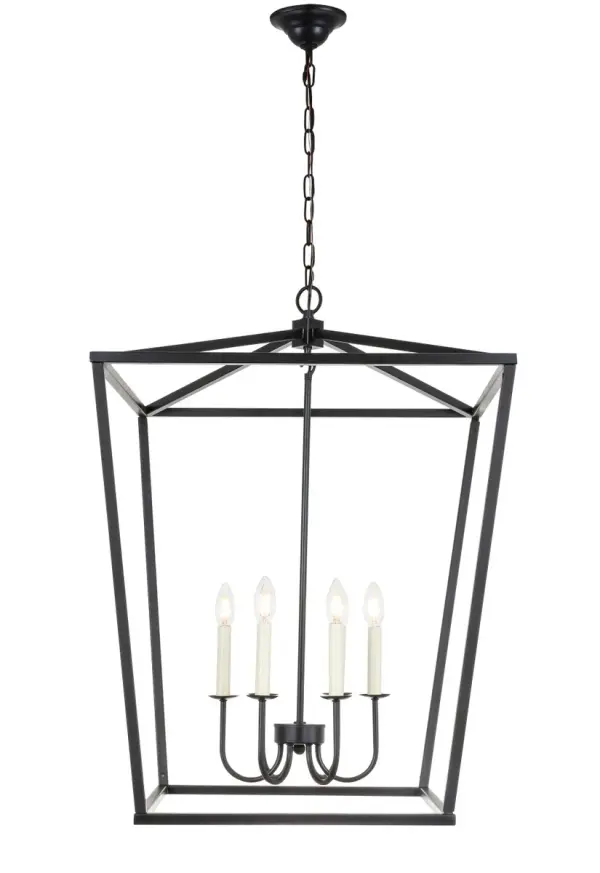 The Maddox Collection candle-style chandelier will bring you a sense of calm with a return to the simple life. Crafted with a vintage gold, vintageSilver, or black finish metal frame, six lights are held up from the center bar. Like a lantern that lights the way for those lost in the dark, this fixture will shine brightly and with a welcoming spirit, eager to greet those in your foyer, living room, or dining room (light bulbs not included). Collection: Maddox Rooms: living room, dining room, ktichen, bar Finish: Black Width: 24.00" Height: 32.60" Length: 24.00" Weight: 13.00 lb Chain: 59"Black Wire: 79" Black Canopy: 5.1"x2" Number of Bulbs: 6 Maximum Wattage: 40.00 W Bulb Type: B10 Bulb Base: E12 Dimmable Voltage: 110.00 V Material: Metal Country of Origin: China Safety Listing: ETL Safety Rating: Dry Title 20 Title 24 Manufacturer Warranty: 1 year limited Spec Sheet