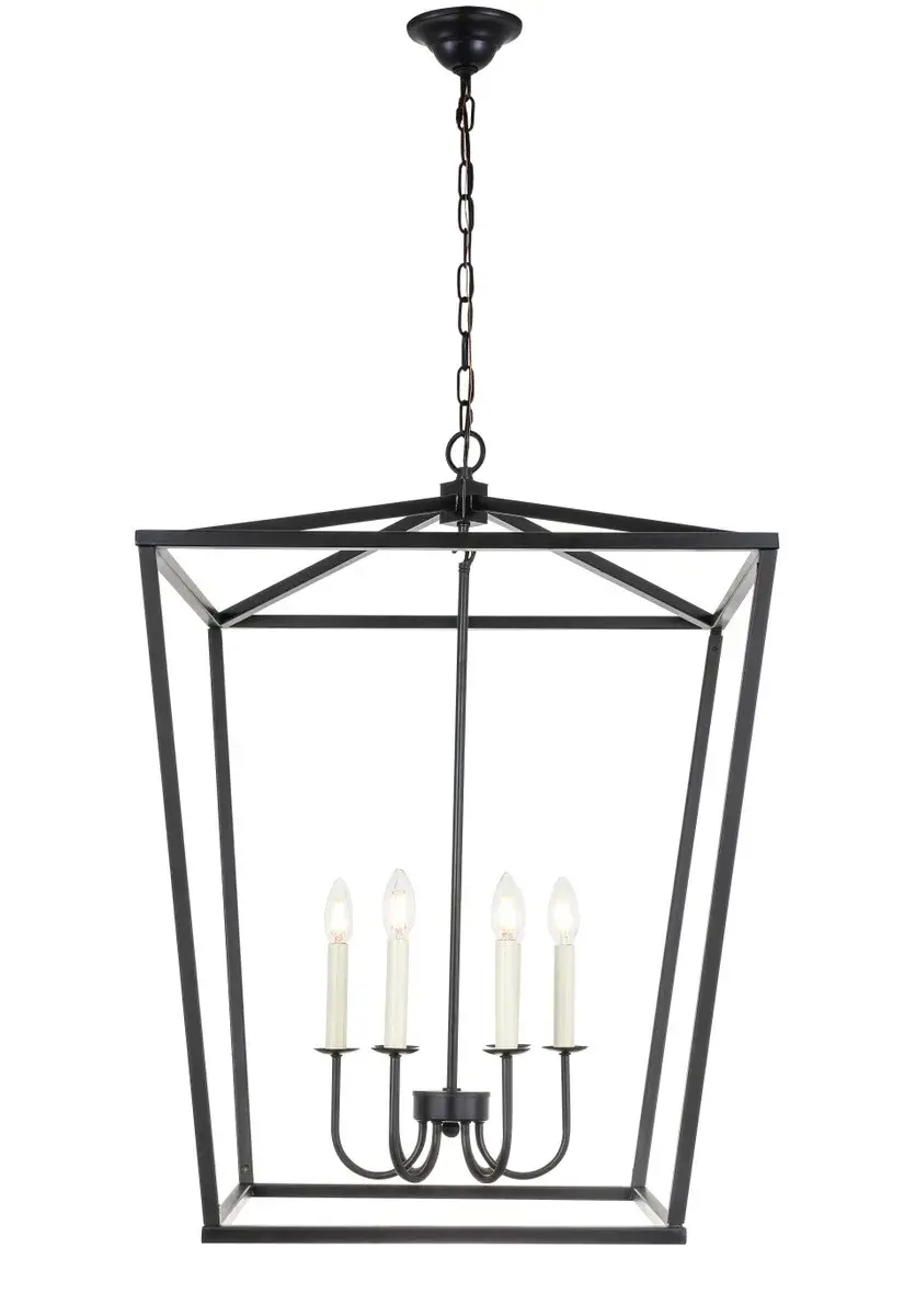 Maddox 6-Light Candle Chandelier in Black