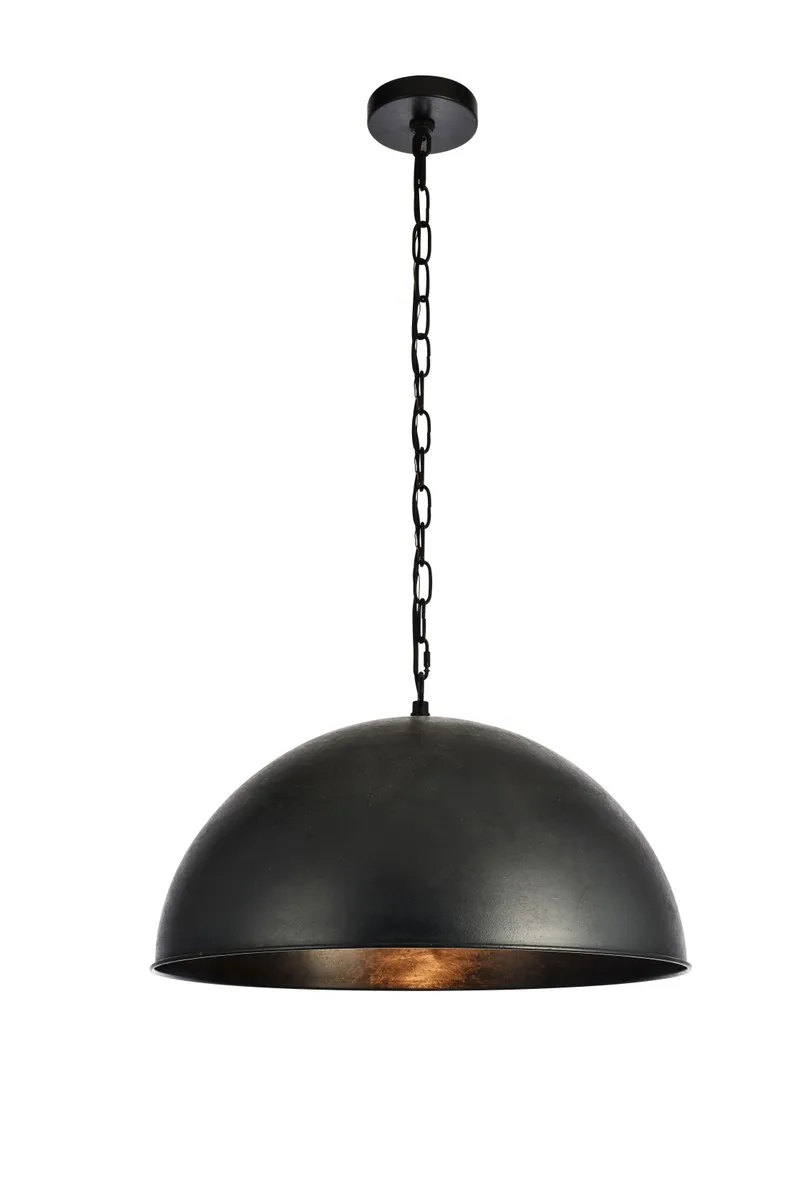 Merce One Light Pendant in Vintage Black