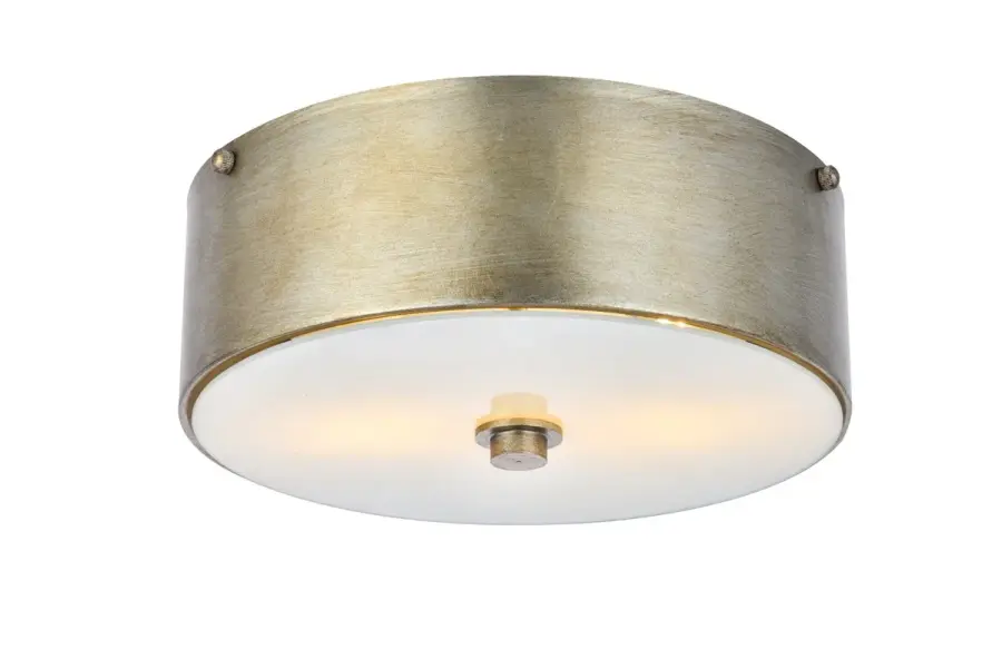 Hazen Two-Light Flush Mount in Vintage Silver
