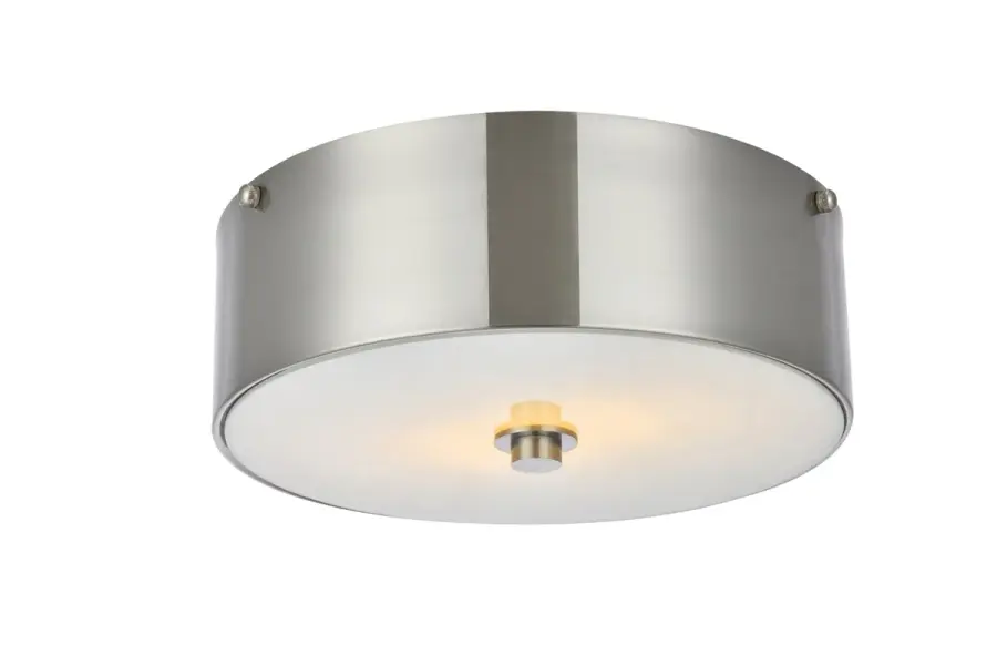 Hazen Two-Light Flush Mount in Burnished Nickel