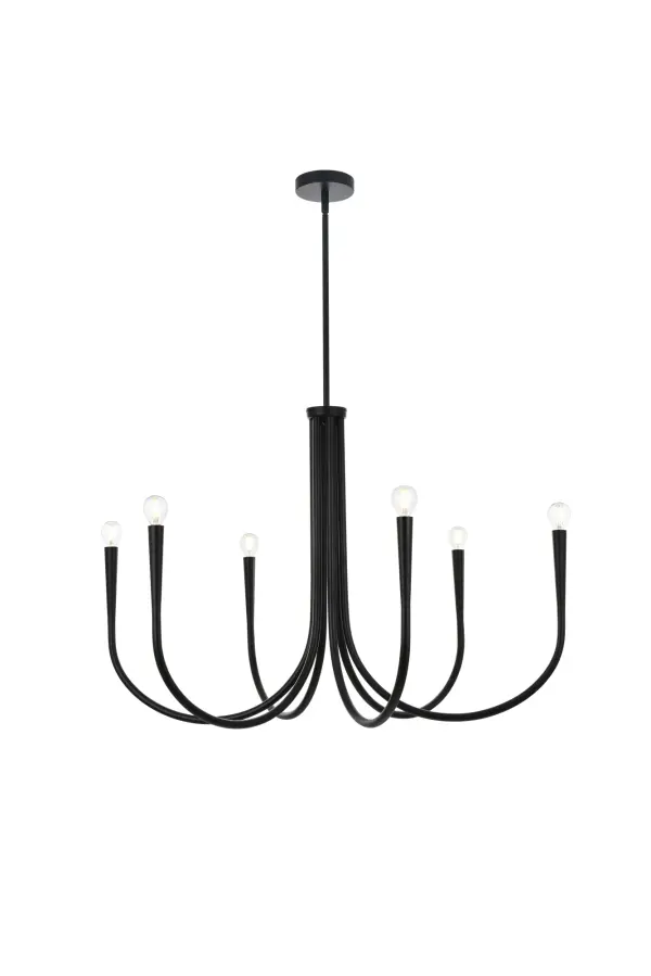 Dimensions
Chain/Rod Length: 46"
Length: 36"
Width: 36"
Height: 24.5"
Maximum Height: 73"
Wire Length: 56"
Specifications
Assembly Required: Yes
Bulb Included: No
Dimmable: Yes
Distressed Finish: No
Dry/Wet/Damp: Dry
ETL: yes
Finish (Color): Black
Fixture Material: Iron
Hanging Device: Rod
Hardware Finish: Black
Harware Material: Iron
Max/Nominal Watt: 240W
Number of Lights: 6
Product Type: Chandeliers
Product Warranty: 1 year limited
Socket Type: E12
UL & ULC Standard: No
Voltage: 110V
Wattage/Bulb: 40W
Weight: 9
Wire Included: Yes
Shipment type: Small Parcel
US Shipping Cost: $33.00