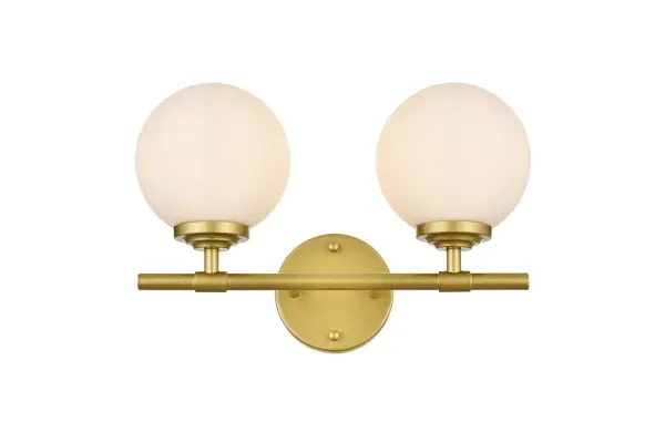 Installation Manual
Specification Sheet
Dimensions
Length: 6.9"
Width: 15"
Height: 10"
Extension: 7"
Wire Length: 8"
Depth: 7"
Specifications
Assembly Required: Yes
Bulb Included: No
#N/A
Dimmable: Yes
Distressed Finish: No
Dry/Wet/Damp: Damp
ETL: yes
Finish (Color): Brass and Frosted White
Fixture Material: Iron and Glass
Hardware Finish: Brass
Harware Material: Iron
Max/Nominal Watt: 80W
Number of Lights: 2
Product Type: Vanity Lights
Product Warranty: 1 year limited
Socket Type: E12
Voltage: 110V
Wattage/Bulb: 40W
Weight: 3
Wire Included: Yes
Shipment type: Small Parcel
US Shipping Cost: $13.00