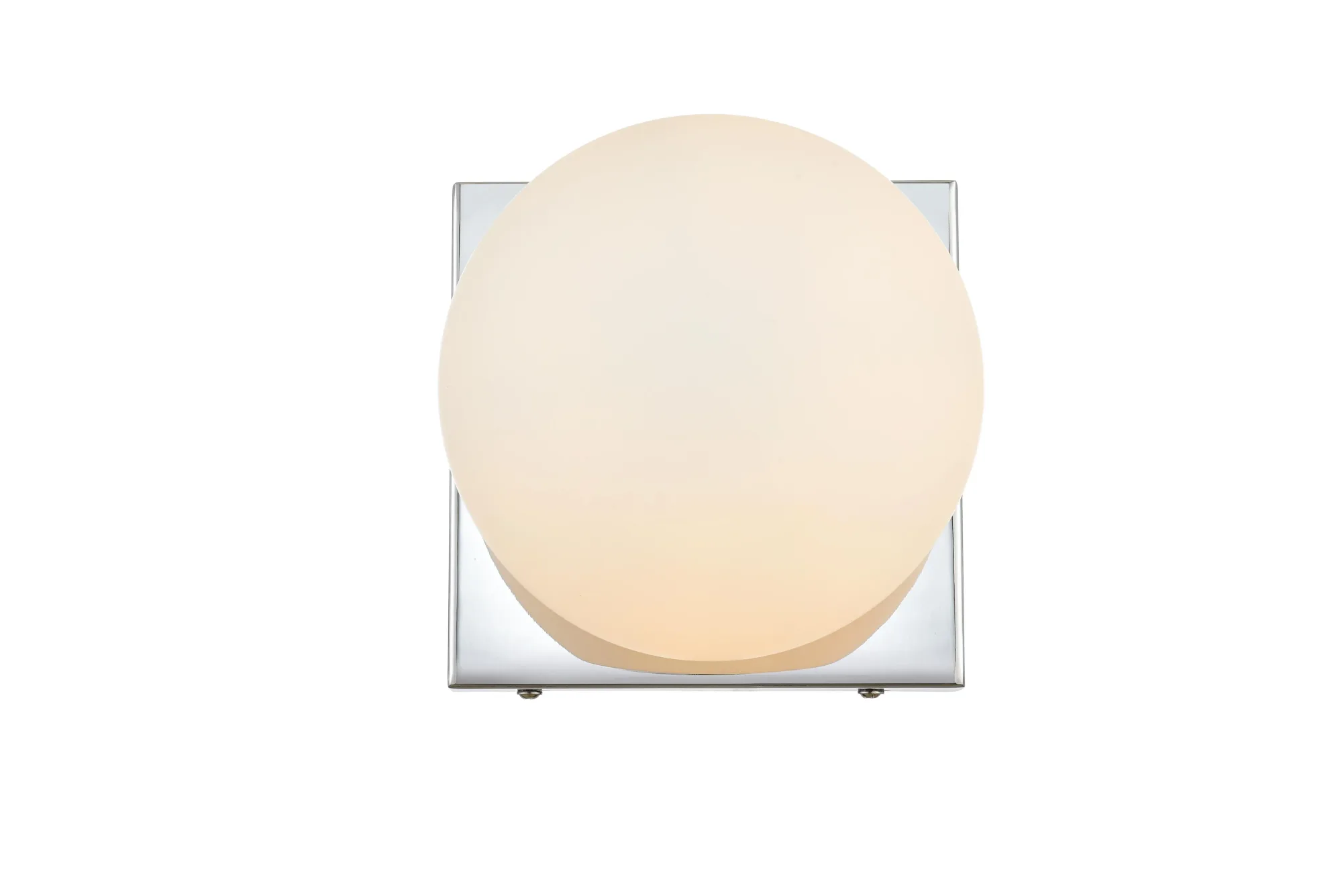 Jaylin One Light Bath Sconce in Chrome and frosted white