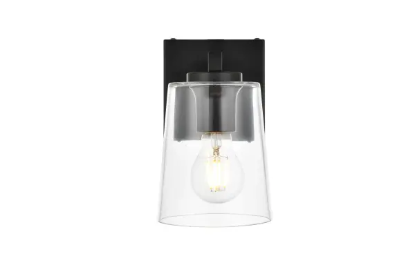 Specification Sheet
Dimensions
Length: 7.4"
Width: 5"
Height: 8"
Extension: 7"
Wire Length: 8"
Depth: 7"
Specifications
Assembly Required: Yes
Bulb Included: No
#N/A
Dimmable: Yes
Distressed Finish: No
Dry/Wet/Damp: Damp
ETL: yes
Finish (Color): Black and Clear
Fixture Material: Iron and Glass
Hardware Finish: Black
Harware Material: Iron
Max/Nominal Watt: 40W
Number of Lights: 1
Product Type: Vanity Lights
Product Warranty: 1 year limited
Socket Type: E26
Voltage: 110V
Wattage/Bulb: 40W
Weight: 2
Wire Included: Yes
Shipment type: Small Parcel
US Shipping Cost: $13.00