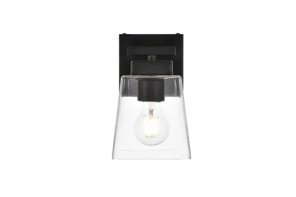 Specification Sheet
Dimensions
Length: 7"
Width: 5"
Height: 8.5"
Extension: 7"
Wire Length: 8"
Depth: 7"
Specifications
Assembly Required: Yes
Bulb Included: No
#N/A
Dimmable: Yes
Distressed Finish: No
Dry/Wet/Damp: Damp
ETL: yes
Finish (Color): Black and Clear
Fixture Material: Iron and Glass
Hardware Finish: Black
Harware Material: Iron
Max/Nominal Watt: 40W
Number of Lights: 1
Product Type: Vanity Lights
Product Warranty: 1 year limited
Socket Type: E26
Voltage: 110V
Wattage/Bulb: 40W
Weight: 3
Wire Included: Yes
Shipment type: Small Parcel
US Shipping Cost: $13.00