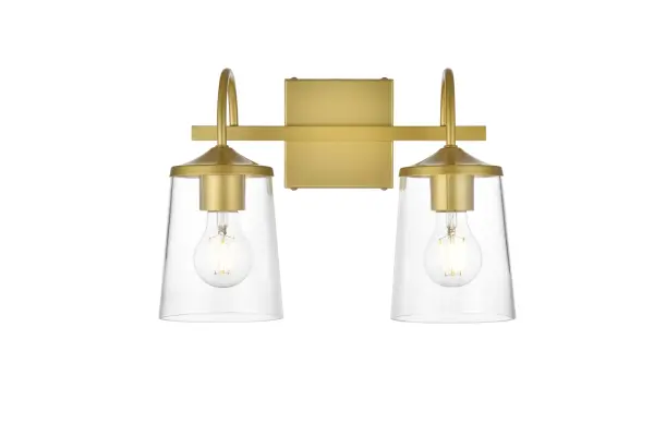 Specification Sheet
Dimensions
Length: 8.1"
Width: 14"
Height: 10"
Extension: 8"
Wire Length: 8"
Depth: 8"
Specifications
Assembly Required: Yes
Bulb Included: No
#N/A
Dimmable: Yes
Distressed Finish: No
Dry/Wet/Damp: Damp
ETL: yes
Finish (Color): Brass and Clear
Fixture Material: Iron and Glass
Hardware Finish: Brass
Harware Material: Iron
Max/Nominal Watt: 80W
Number of Lights: 2
Product Type: Vanity Lights
Product Warranty: 1 year limited
Socket Type: E26
Voltage: 110V
Wattage/Bulb: 40W
Weight: 4
Wire Included: Yes
Shipment type: Small Parcel
US Shipping Cost: $13.00