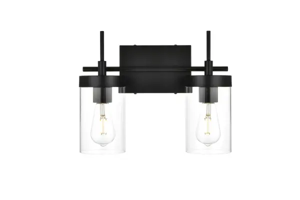 Specification Sheet
Dimensions
Length: 5.8"
Width: 14"
Height: 11"
Extension: 6"
Wire Length: 8"
Depth: 6"
Specifications
Assembly Required: Yes
Bulb Included: No
#N/A
Dimmable: Yes
Distressed Finish: No
Dry/Wet/Damp: Damp
ETL: yes
Finish (Color): Black and Clear
Fixture Material: Iron and Glass
Hardware Finish: Black
Harware Material: Iron
Max/Nominal Watt: 80W
Number of Lights: 2
Product Type: Vanity Lights
Product Warranty: 1 year limited
Socket Type: E26
Voltage: 110V
Wattage/Bulb: 40W
Weight: 4
Wire Included: Yes
Shipment type: Small Parcel
US Shipping Cost: $13.00