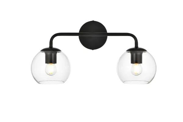 Specification Sheet
Dimensions
Length: 7.7"
Width: 19"
Height: 10"
Extension: 8"
Wire Length: 8"
Depth: 8"
Specifications
Assembly Required: Yes
Bulb Included: No
#N/A
Dimmable: Yes
Distressed Finish: No
Dry/Wet/Damp: Damp
ETL: yes
Finish (Color): Black and Clear
Fixture Material: Iron and Glass
Hardware Finish: Black
Harware Material: Iron
Max/Nominal Watt: 80W
Number of Lights: 2
Product Type: Vanity Lights
Product Warranty: 1 year limited
Socket Type: E26
Voltage: 110V
Wattage/Bulb: 40W
Weight: 2
Wire Included: Yes
Shipment type: Small Parcel
US Shipping Cost: $13.00