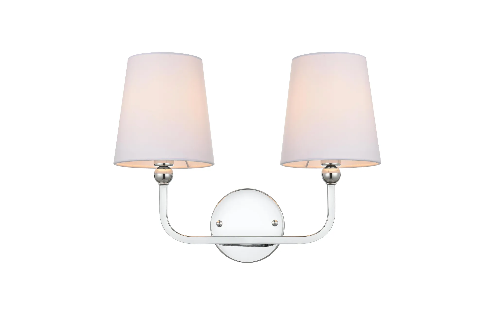 Colson Two Light Bath Sconce in Chrome and Clear