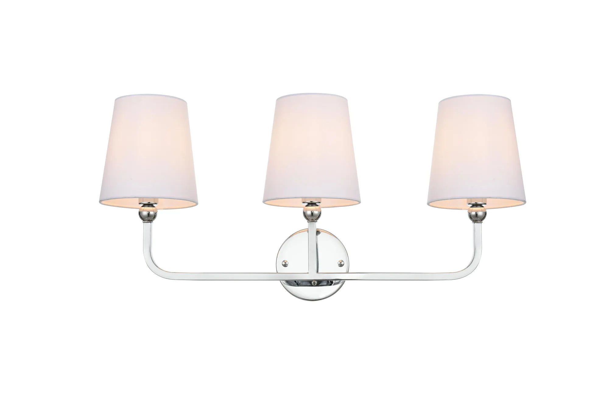 Colson Three Light Bath Sconce in Chrome and Clear