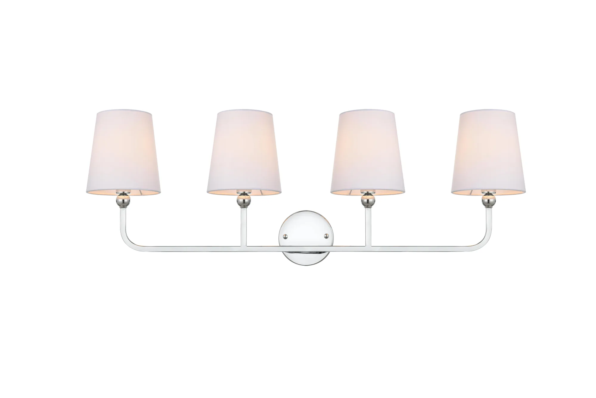 Colson Four Light Bath Sconce in Chrome and Clear