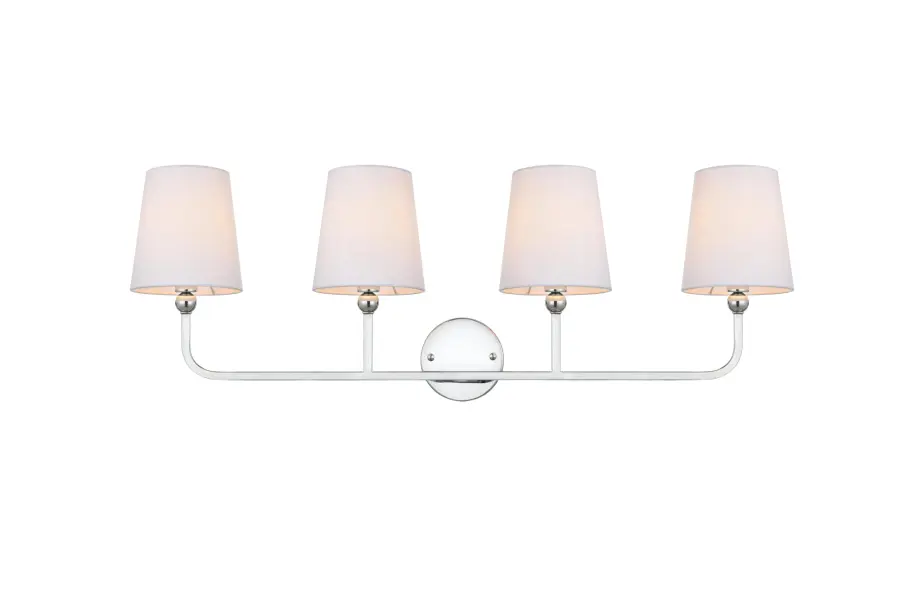 Colson 4-Light Bath Sconce in Chrome and Clear - Image 1