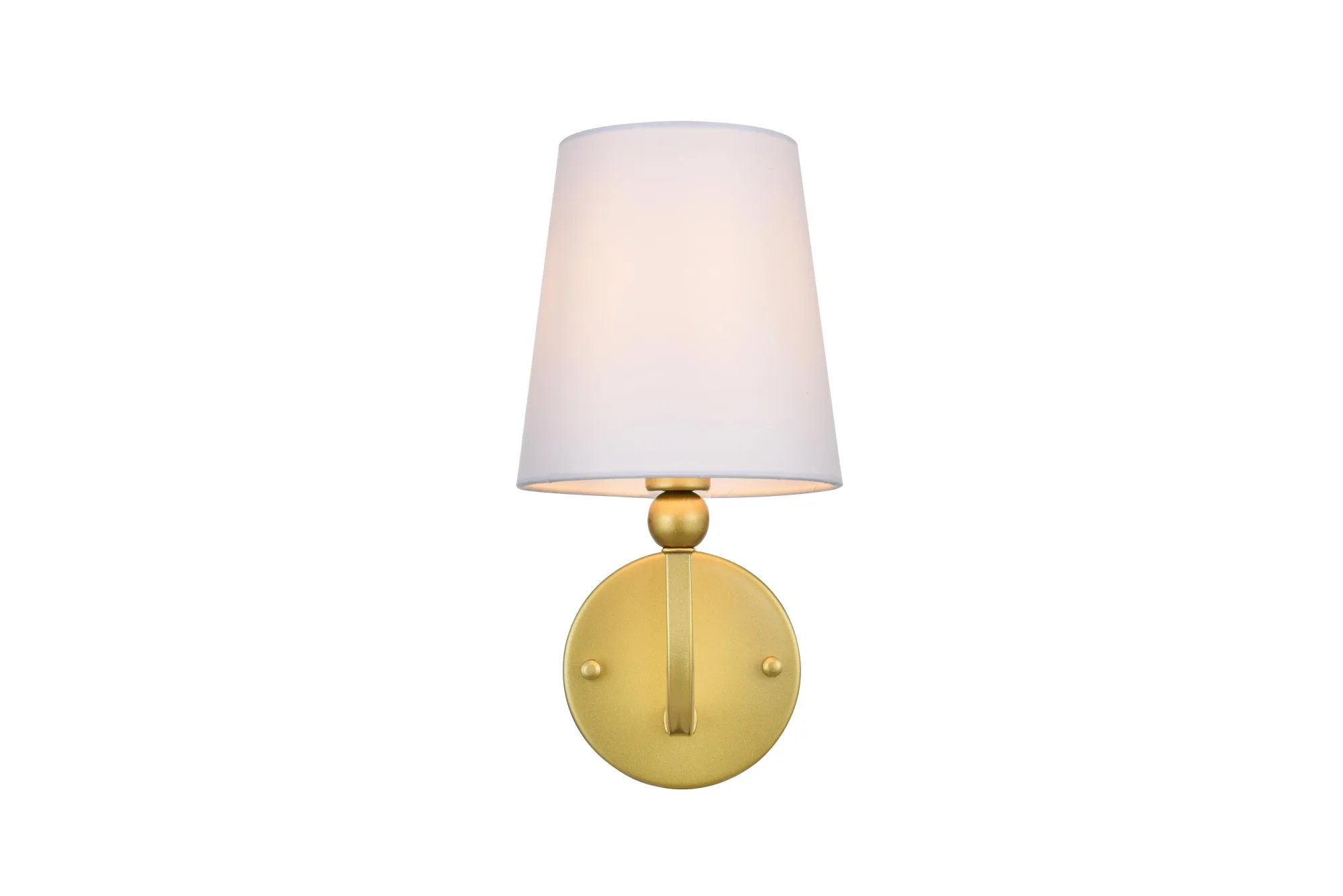 Colson One Light Bath Sconce in Brass and Clear