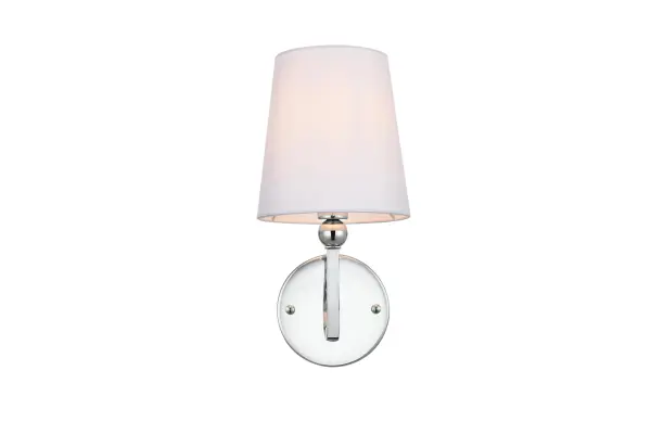 Colson One Light Bath Sconce in Chrome and Clear - Image 1
